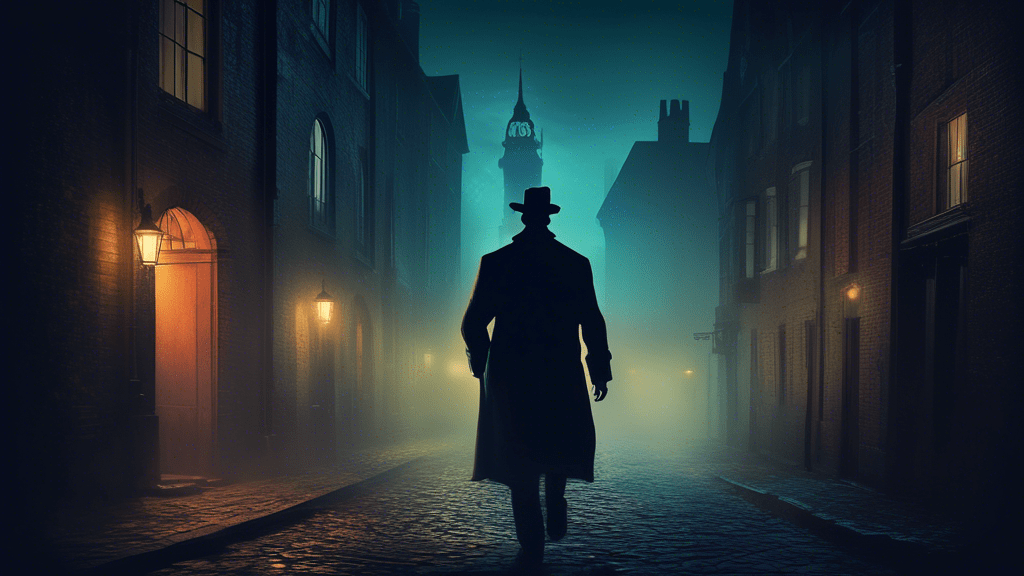 An atmospheric and mysterious book cover for 'My Fault 2: The True Story Continues,' featuring a shadowy figure walking alone on a foggy, cobbled street at night, with faint, ghostly whispers surrounding them and an antique clock in the background striking midnight.